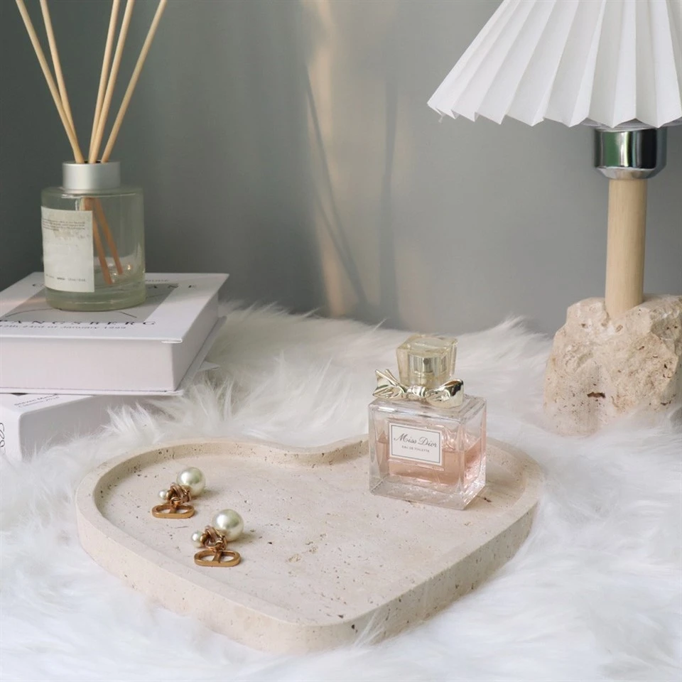 Beige Travertine Heart-shaped Tray best