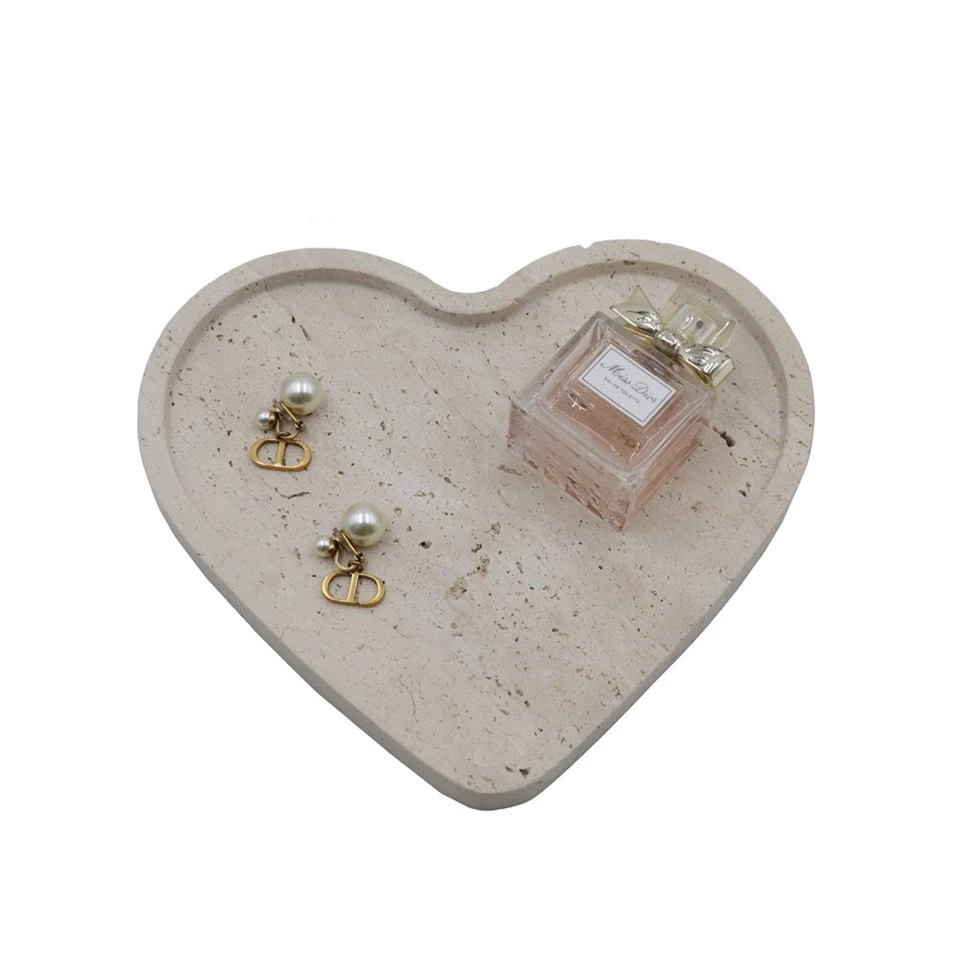 Beige Travertine Heart-shaped Tray suppliers