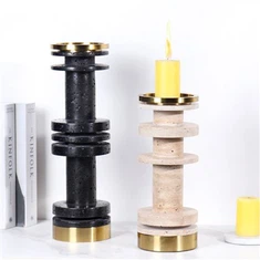 بڑے ماربل کینڈل ہولڈرز